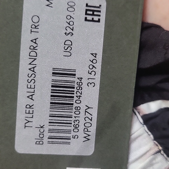 All Saints Black Floral Tyler Alessandra Trousers NWT size M - Picture 5 of 7